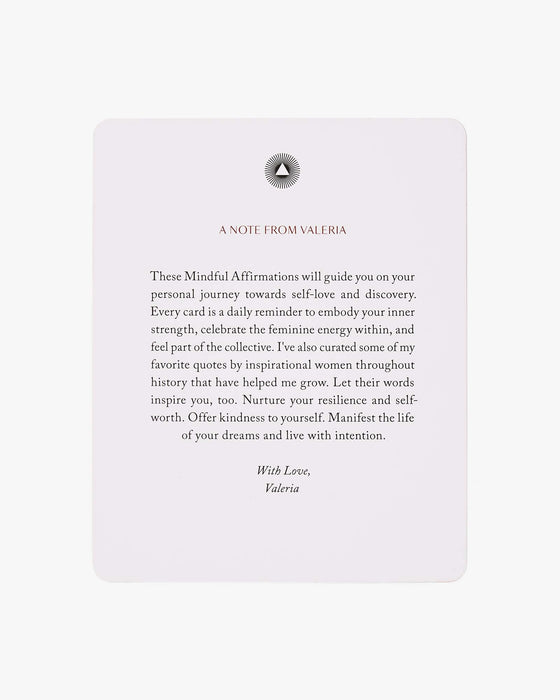 Mindful Affirmations for Women by Valeria Lipovetsky