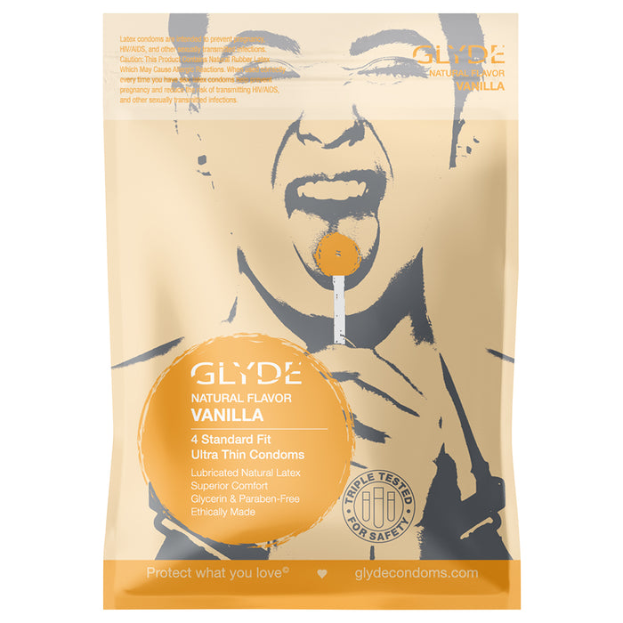 Glyde Organic Condoms 4pk  - Assorted Flavors