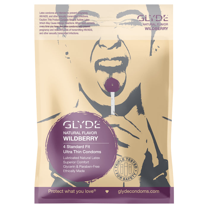 Glyde Organic Condoms 4pk  - Assorted Flavors