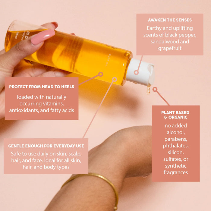 Organic All Natural Body Oil for Head to Toe Hydration and Skin Wellness