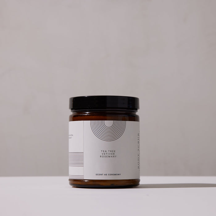 Tea Tree Vetiver Rosemary Blue Tansy Salt Scrub For Soft Skin
