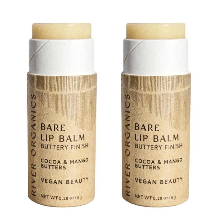 Set Of 2 Organic Lip Balms And Lip Stains For Hydration And Color