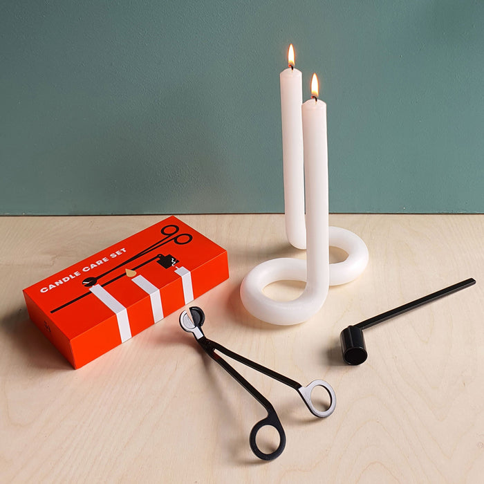 Candle Care Set With Wick Trimmer And Snuffer For Clean Burning