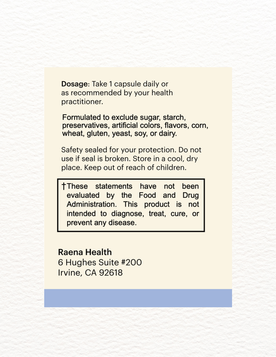 Raena DHEA Boost 10mg Bioidentical Hormone Support 90 Day Supply