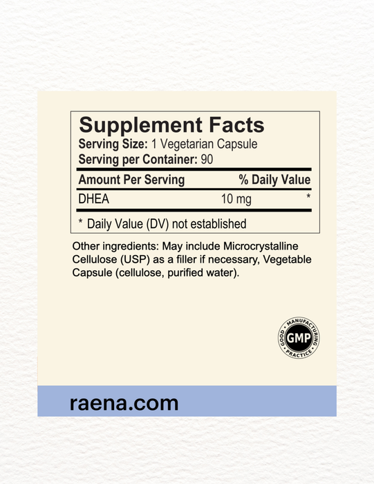 Raena DHEA Boost 10mg Bioidentical Hormone Support 90 Day Supply