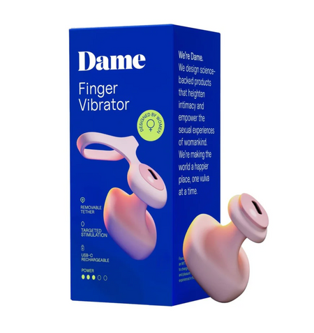 Dame Fin 2.0 Finger Vibrator – Quartz product photo for Vespertine Boutique