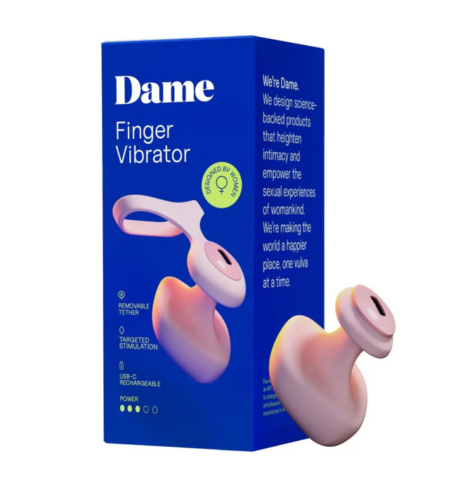 Dame Fin 2.0 Finger Vibrator – Quartz product photo for Vespertine Boutique