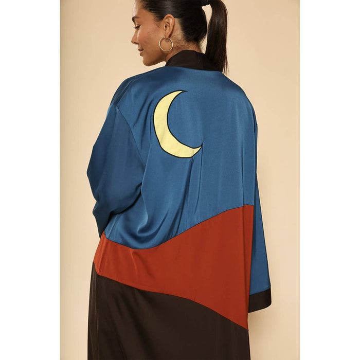 Desert Night Kimono Big Long Textured Satin Duster [Size SM Remaining]
