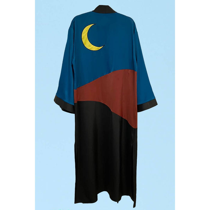 Desert Night Kimono Big Long Textured Satin Duster [Size SM Remaining]