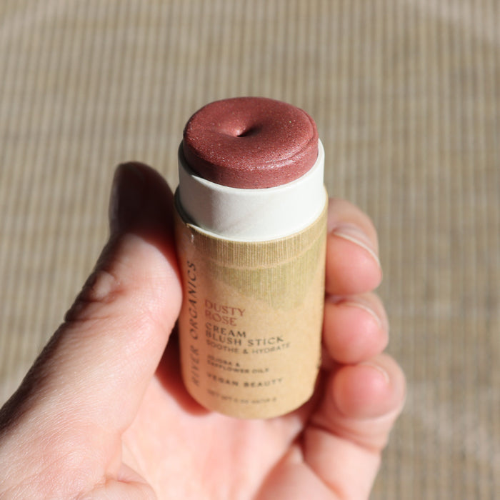Dusty Rose Creamy Vegan Blush Stick Zero Waste Multi Use
