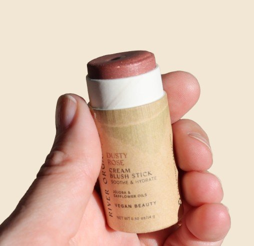 Dusty Rose Creamy Vegan Blush Stick Zero Waste Multi Use