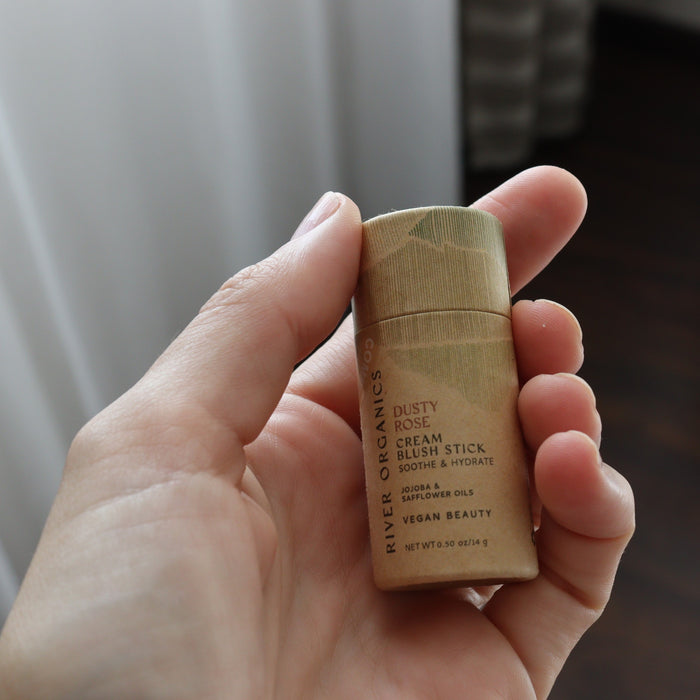 Dusty Rose Creamy Vegan Blush Stick Zero Waste Multi Use