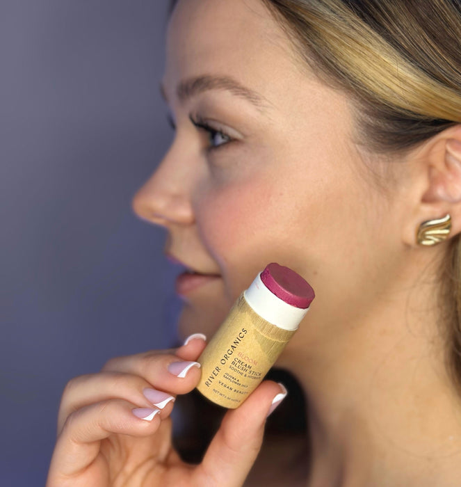 Zero Waste Cream Blush Stick Bloom Vegan Organic Rosy Flush