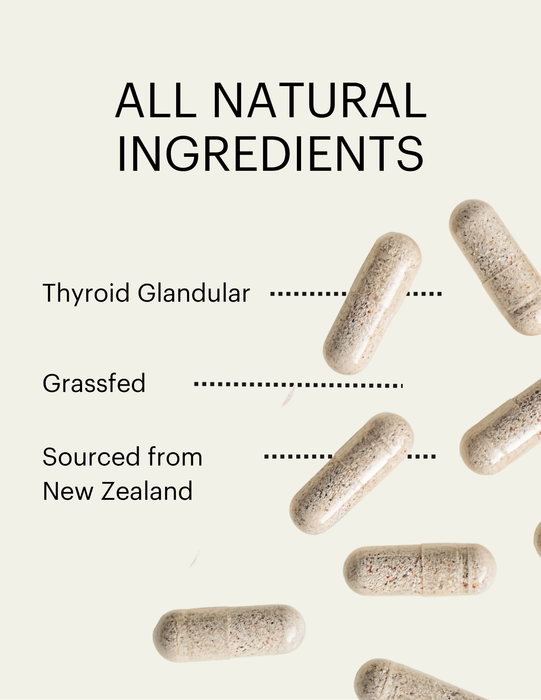 Grass-Fed Glandular Desiccated Thyroid Supplement 65mg