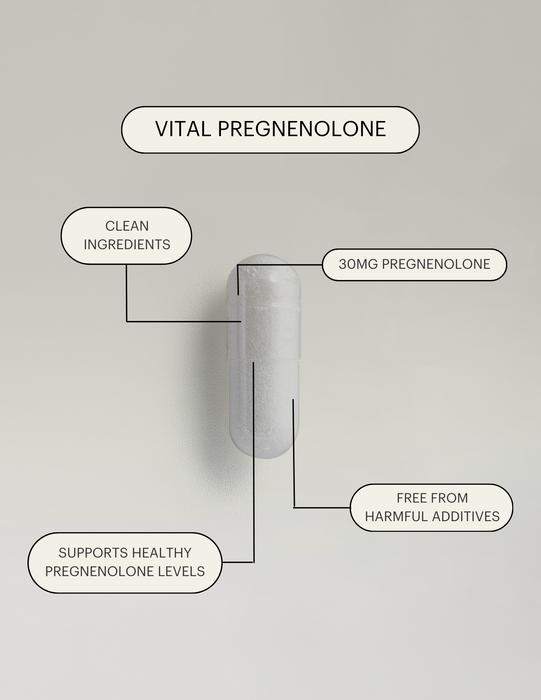 Pregnenolone 30mg Capsules Foundational Hormone Support 50 Day Supply