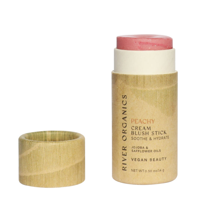 Vegan Cream Blush Stick Peachy Zero Waste Eco Friendly Makeup