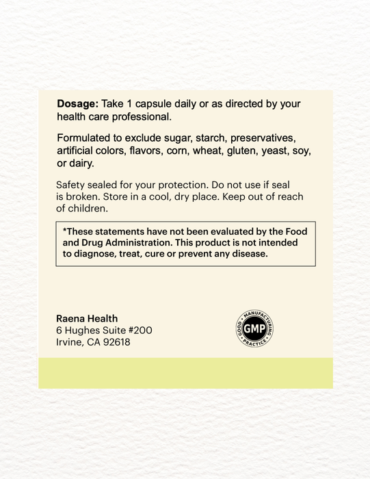 Raena Thyroid Harmony Herbal Support For Energy Metabolism And Balance