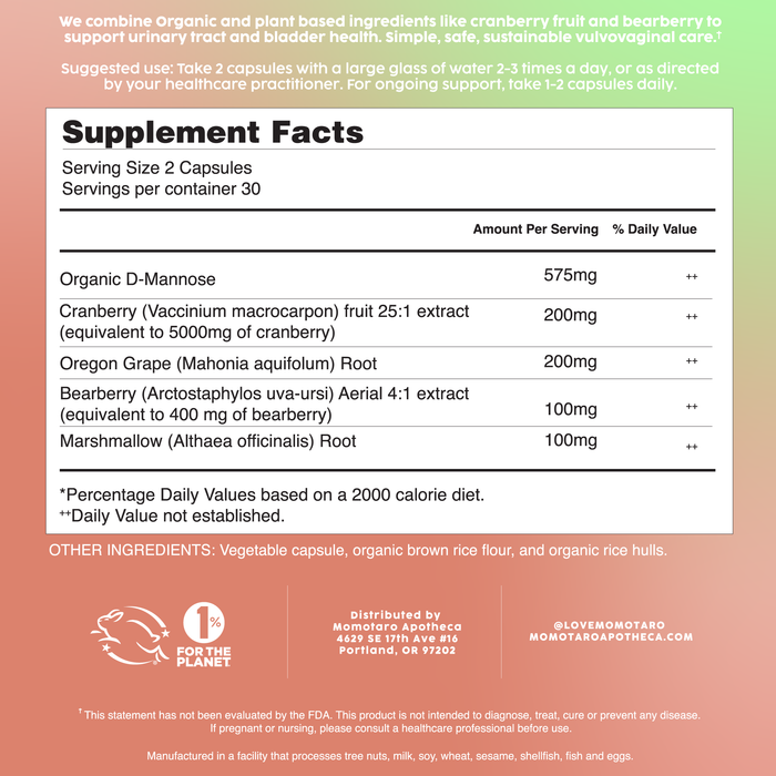 Urinary Tract And Pelvic Health Super Supplement For UTI Bladder Support