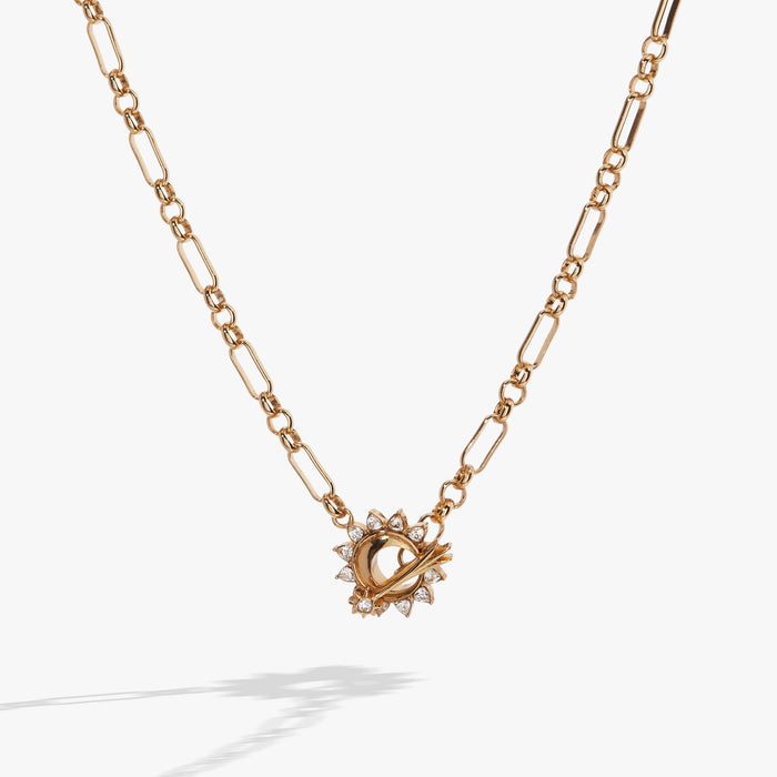 Celestial Moon & Shooting Star Toggle Necklace