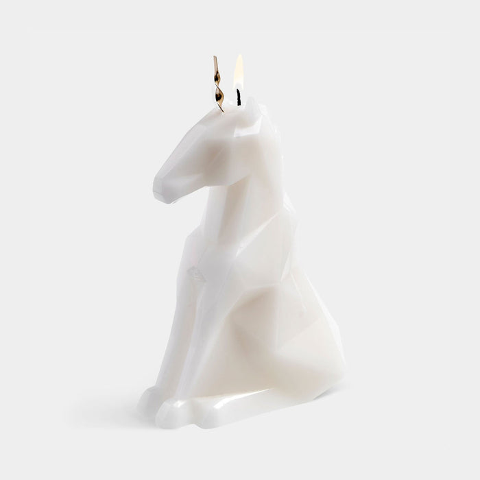 PyroPet Einar Unicorn Candle White Scented Mandarin Vanilla Cinnamon