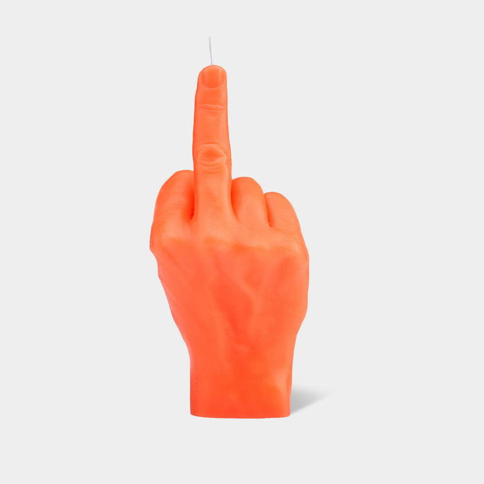 CandleHand Fck You Candle Neon Orange Gift for Sarcastic Fans