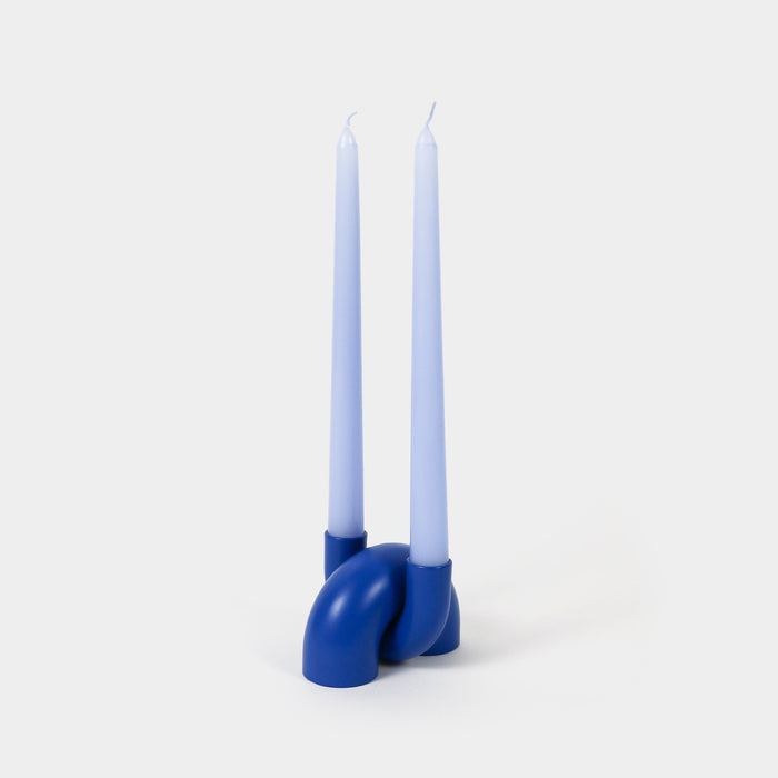 Macaroni Dual Function Candleholder For Tapers And Tealights Royal Blue
