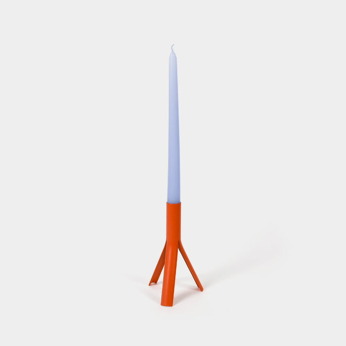 Rocket Candle Holder Orange Lex Pott Modern Steel Decor