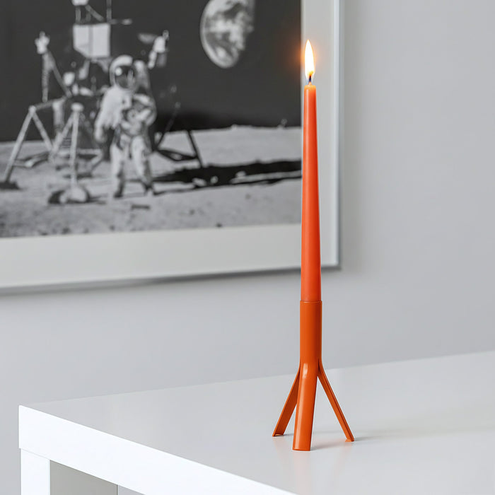 Rocket Candle Holder Orange Lex Pott Modern Steel Decor