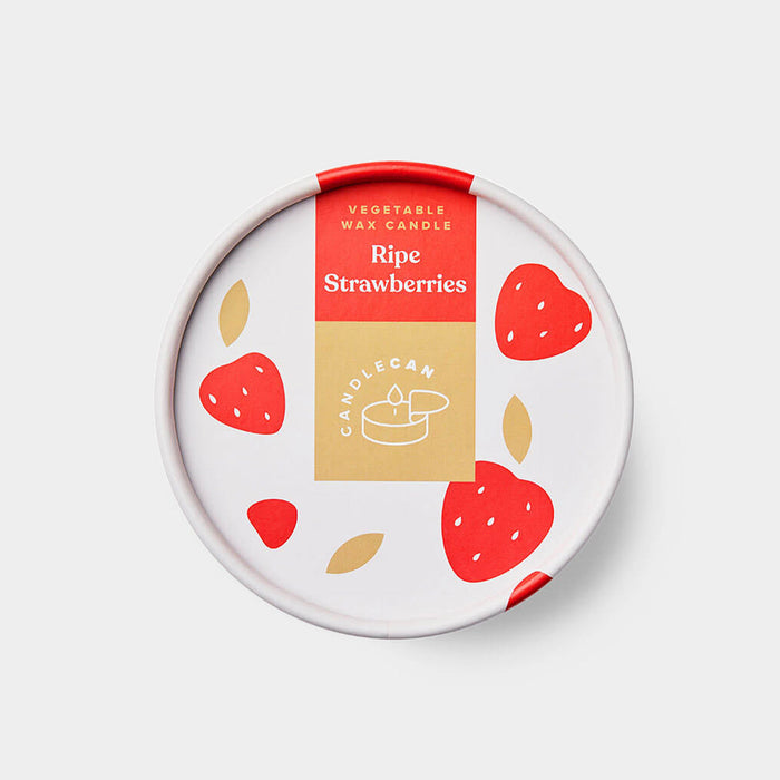 Candlecan Strawberry Scented Candle In Realistic Strawberry Design