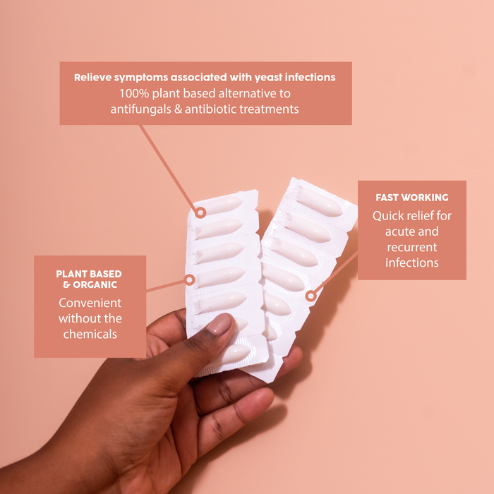 Plant Based Vaginal Yeast Infection Suppositories Sample Pack
