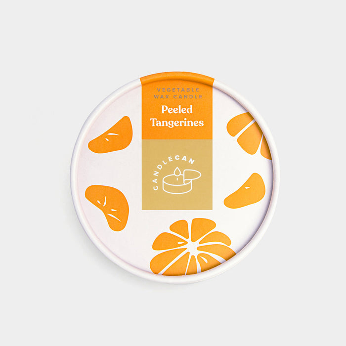 Candlecan Peeled Tangerines Scented Candle With Realistic Peel Design