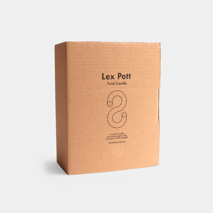 Twist Orange Candle Flexible Wax Sculpture With Integrated Base