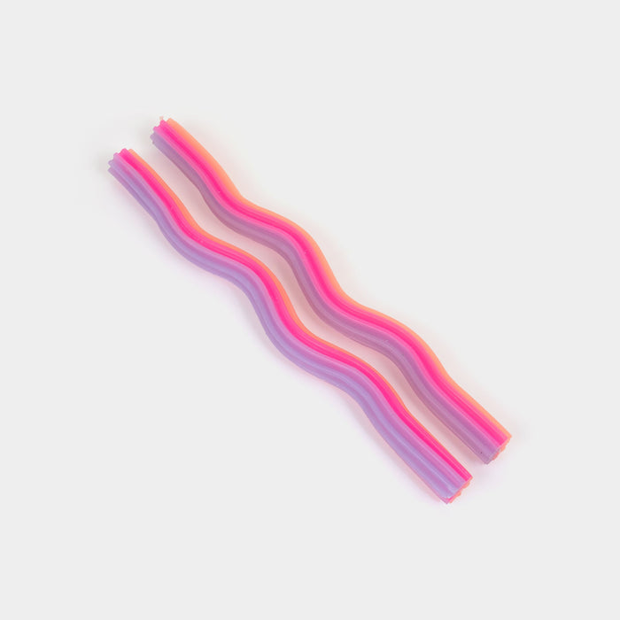 Wiggle Candles Orange Pink Lavender Two Pack Colorful Motion Table Decor