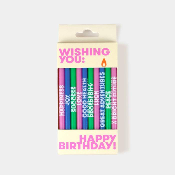 Wishing You Birthday Candles Pack Of 10 Multicolor With Unique Birthday Wishes