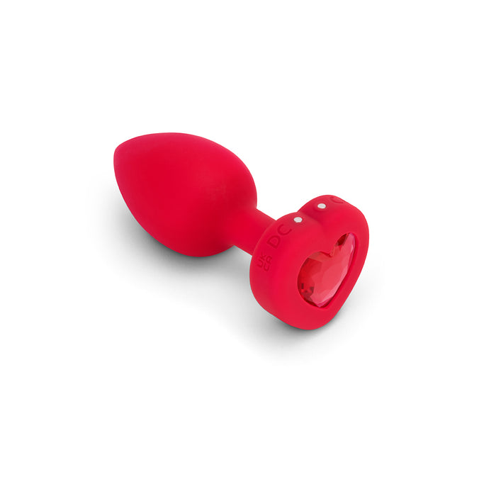 B-Vibe Vibrating Heart Plug Medium/Large - Scarlet Ruby Vespertine Boutique B-Vibe Vibrating Heart Plug Medium/Large - Scarlet Ruby Vespertine Boutique