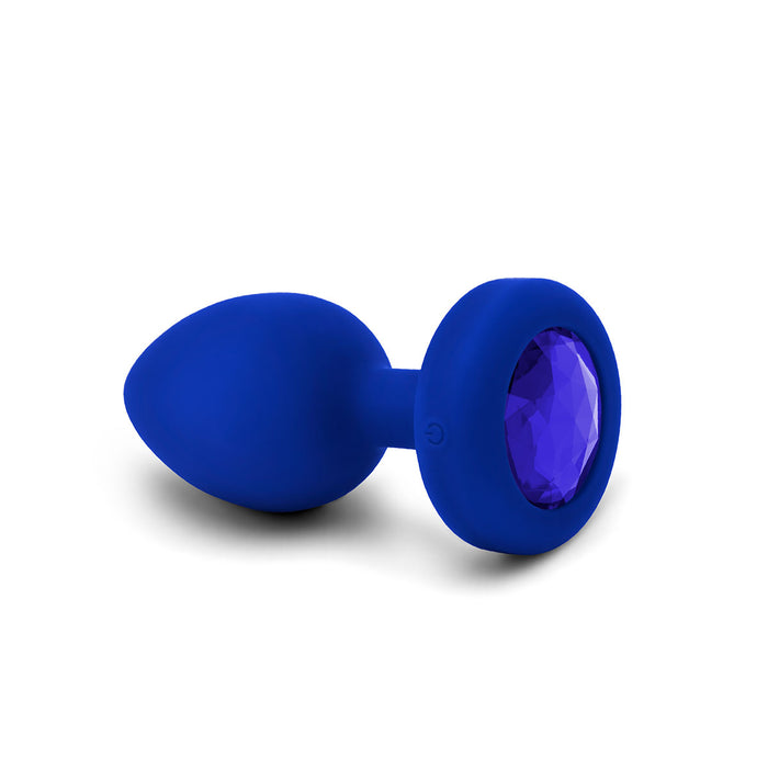 B-Vibe Vibrating Jewel Plug L/XL - Blue Sapphire Vespertine Boutique B-Vibe Vibrating Jewel Plug L/XL - Blue Sapphire Vespertine Boutique