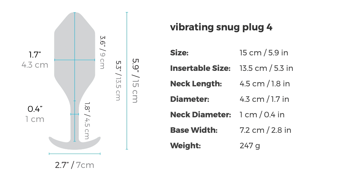 B-Vibe Vibrating Snug Plug 4